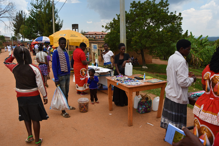 Vendors outside the sanctuary in Kibeho
