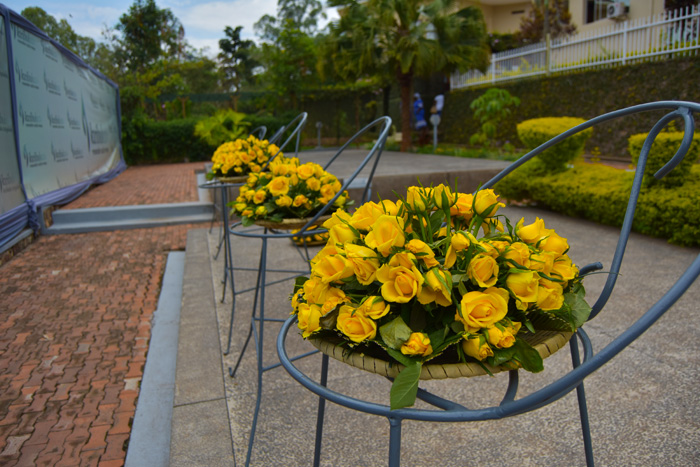 Flowers at the Kigali Genocide Memorial