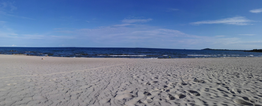 The sandy Chinthenche beach on the Lake of Stars, Lake Malawi