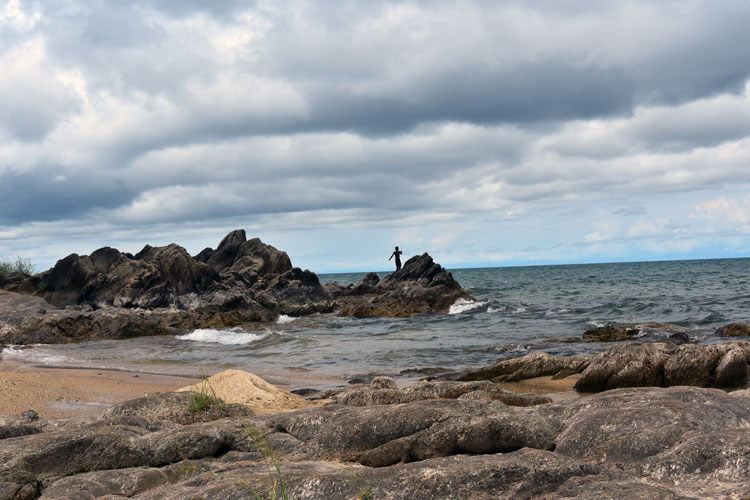 Rocky outcrop on Lake Malawi