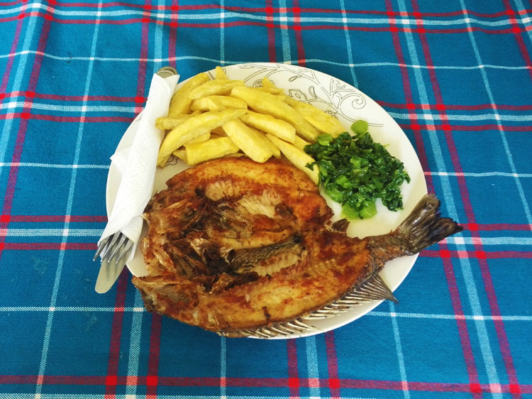 grilled tilapia chambo and chips