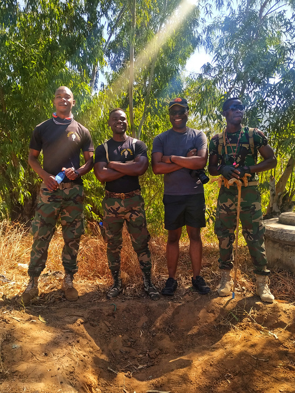 Our guides from the Malawi Defence Force