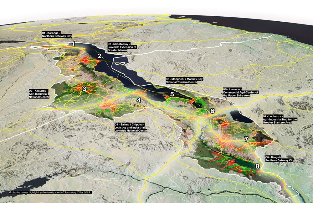 render of Malawi Secondary Cities Plan