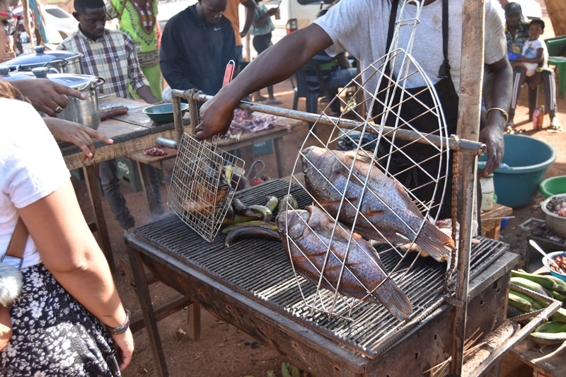 roasted fish at Tumaini Festival