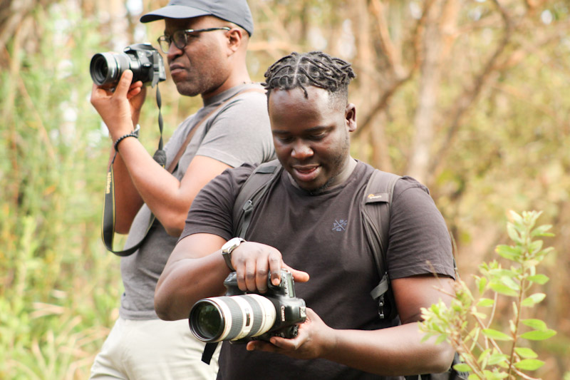Kondwani Jere conducting a Nature Photography Workshop at the Lilongwe Wildlife Centre